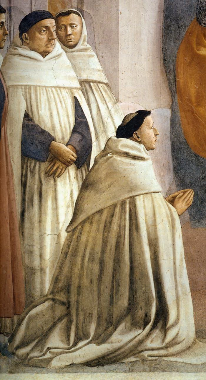 Cappella Brancacci Resurrezione del figlio di Teofilo e San Pietro in cattedra - dettaglio, Santa Maria del Carmine, Firenze